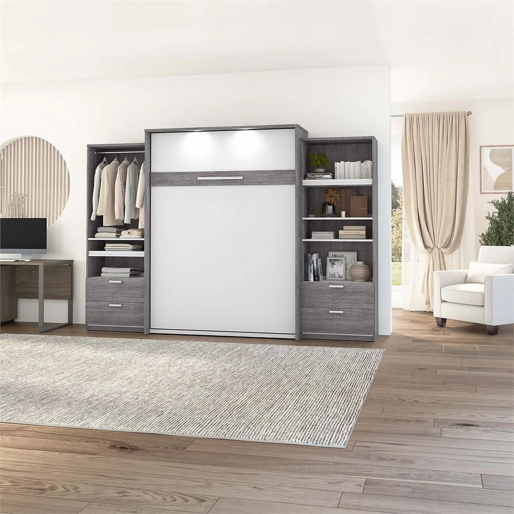 Queen Murphy Bed with Closet Organizers O37499