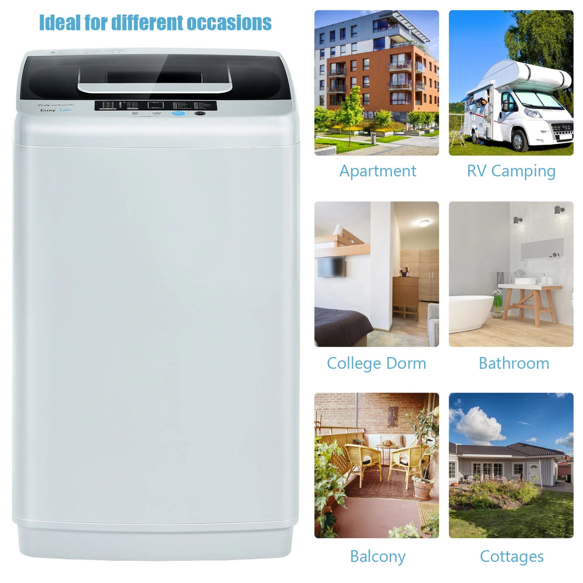Portable Compact Full-Automatic Washing Machine 8.8 lbs Y9919