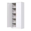 White Metal Garage Storage Cabinet with Single Handle E381