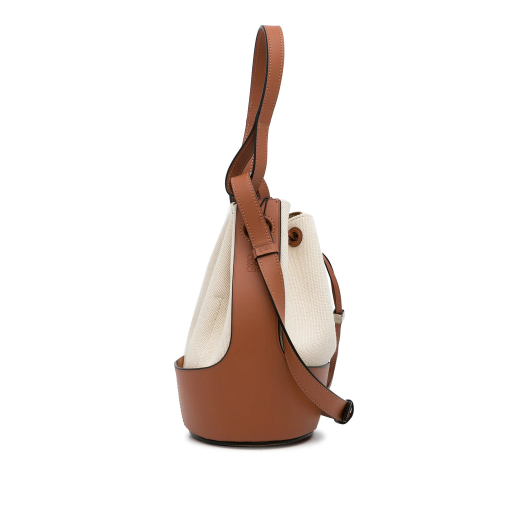 Brown Canvas Bucket Bag F4421