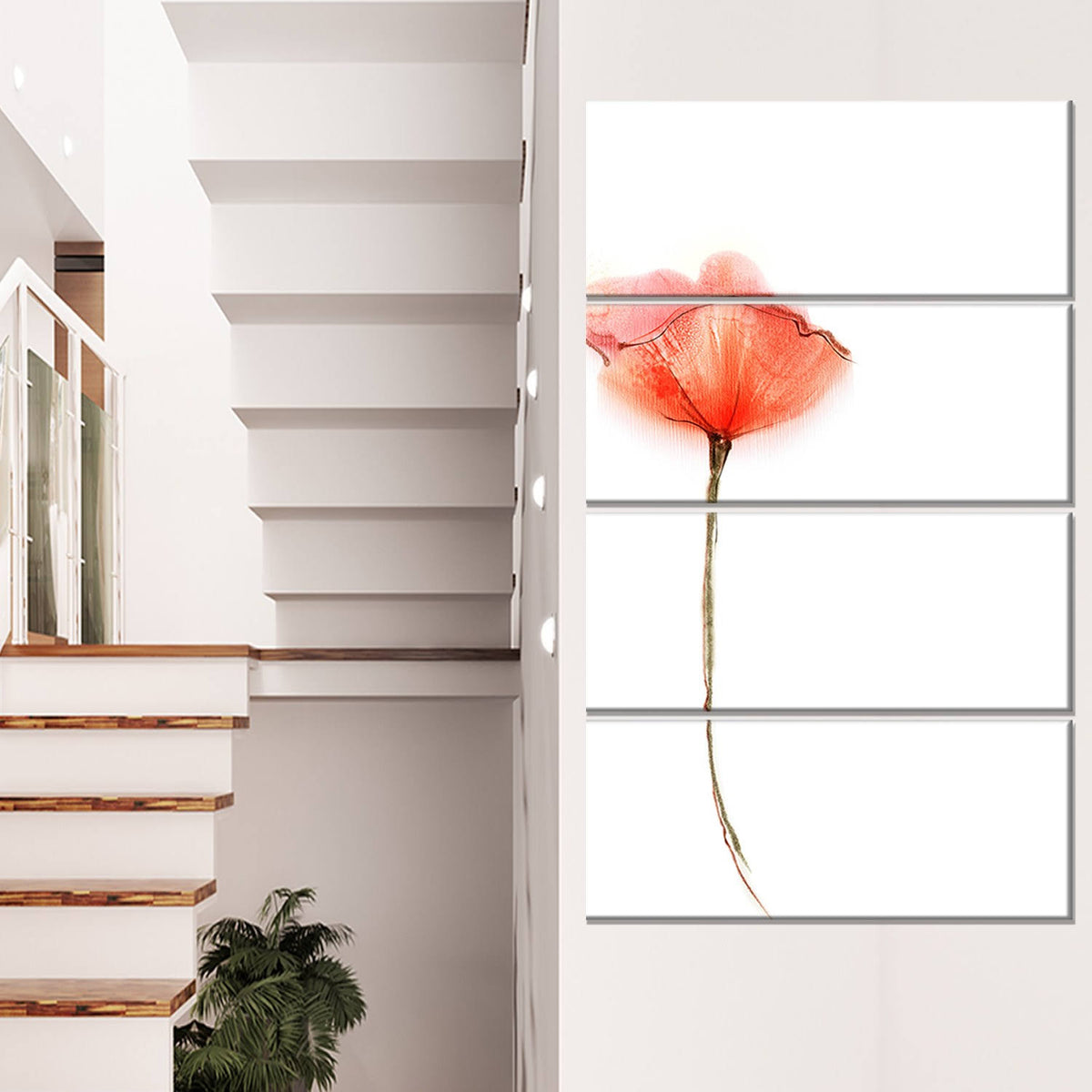 4 Piece Painting Print on Wrapped Canvas Set P2730