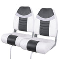 White Burgundy Navy Folding Boat Seat G4147