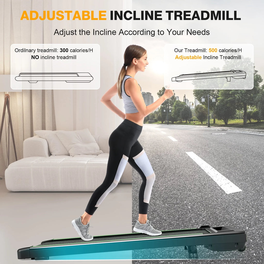 2.5HP Walking Pad Under Desk Treadmill with Remote Control H432
