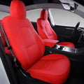 White Nappa Leather Car Seat Cover G4990