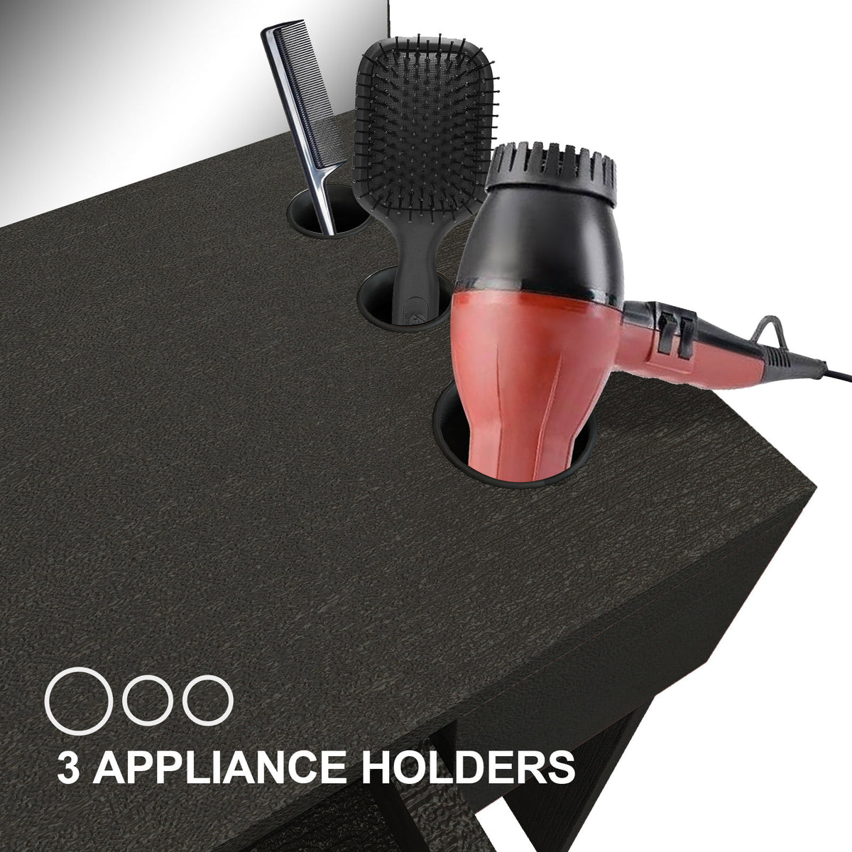 Wall Mount Salon Barber Station with Mirror V63242