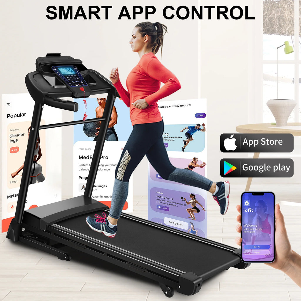 3.25 HP Folding Treadmill with 15 Level Auto Incline N415