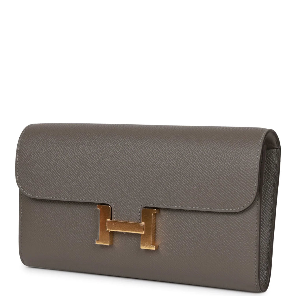 Wallet To Go Gris Meyer Epsom Gold Hardware Y1097