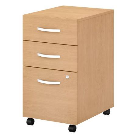 3 Drawer Mobile File Cabinet Natural Maple H737239