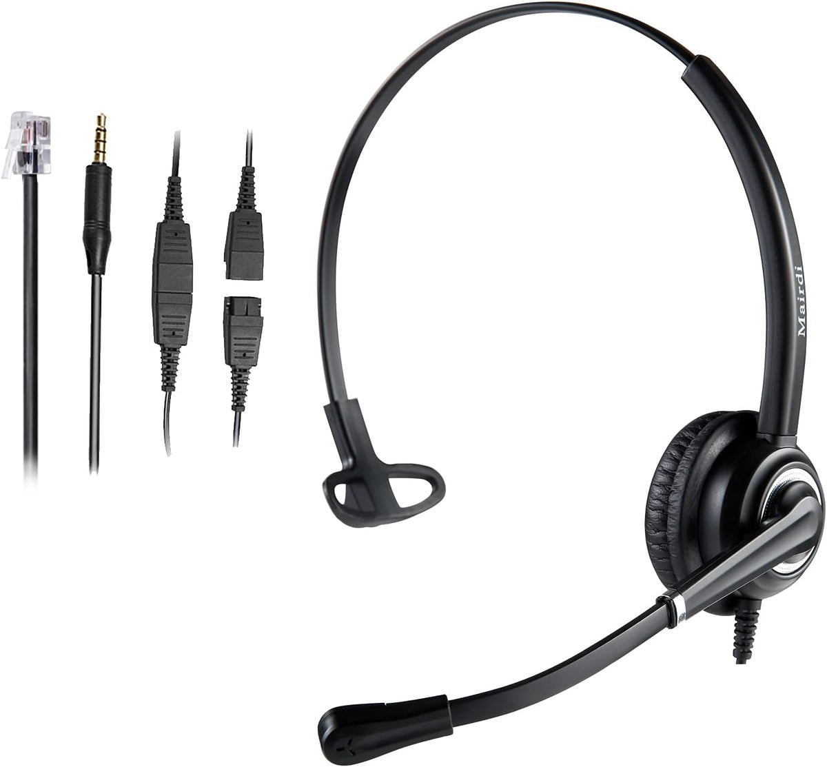 Noise Canceling Microphone Mono Call Center Office Headset with RJ9 Jack & 3.5mm Connector R507205