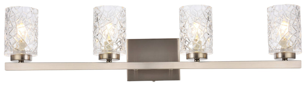 4 Lights Bath Sconce with Clear Shade E3238