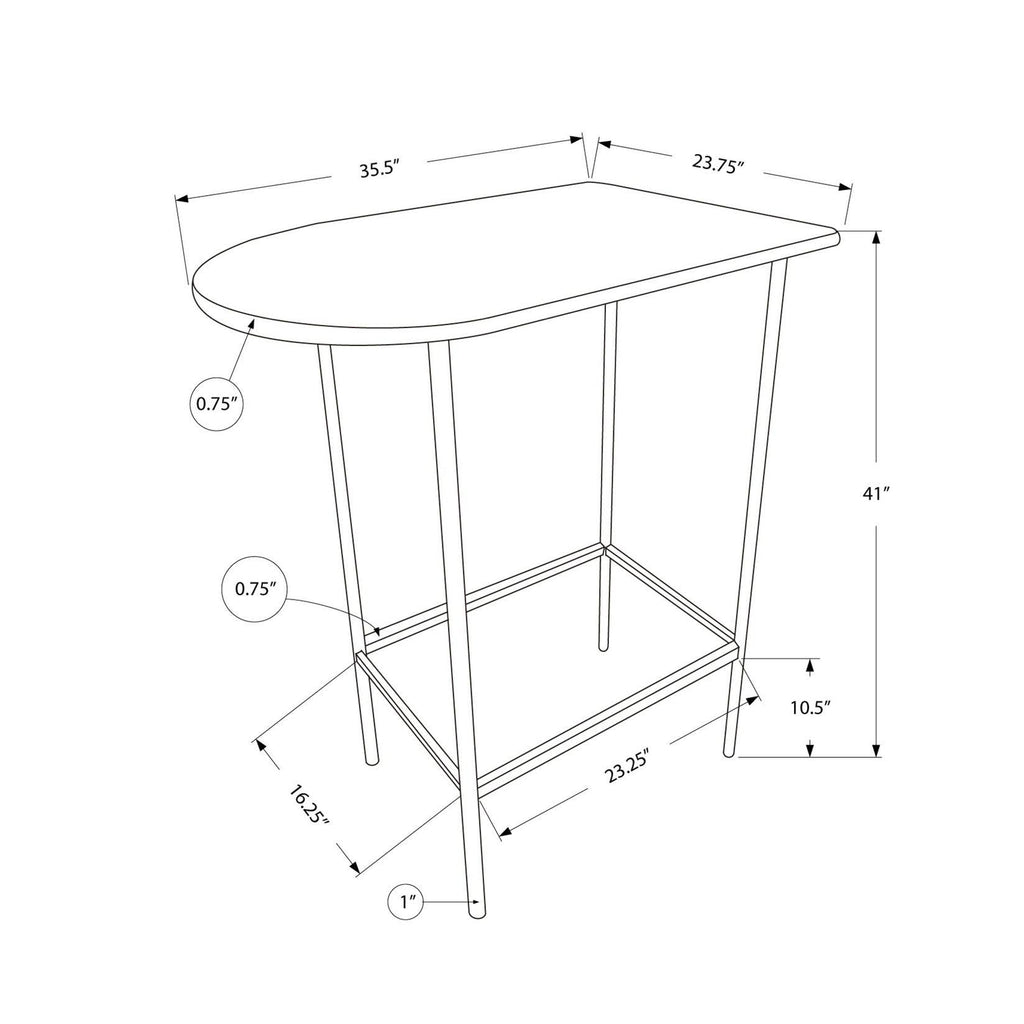 Cappuccino Black Metal Home Bar H330