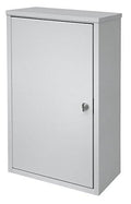 Wall Storage Cabinet with Flat Key Lock, Light Grey, Large P9562