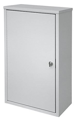 Wall Storage Cabinet with Flat Key Lock, Light Grey, Large P9562