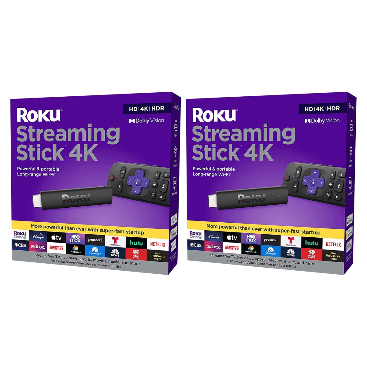 2 Pack 4K Streaming Device with Voice Remote Y785