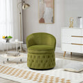 360 Degree Swivel Velvet Barrel Accent Sofa Chair H90023