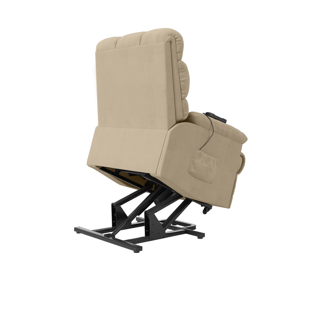 Khaki Microfiber Power Lift Recliner P2009
