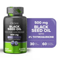 Black Seed Oil Organic Cold Pressed Capsules 500 mg 60 Soft Gel Capsules Y3596