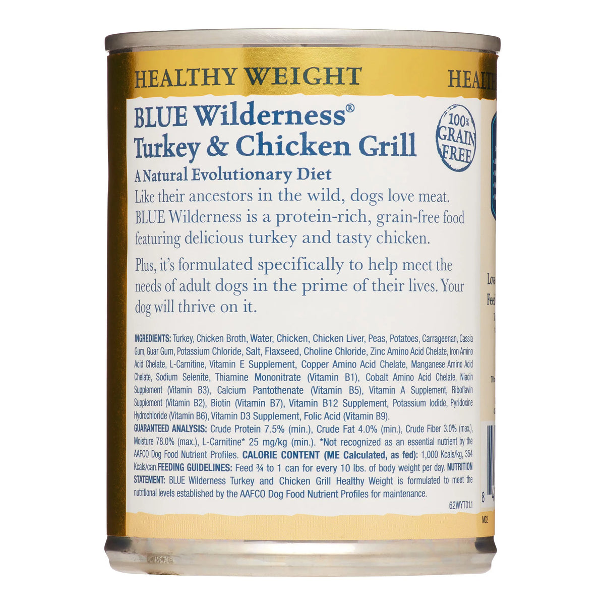 High Protein Grain Free Turkey & Chicken Wet Dog Food 12.5 oz (Pack of 12) X9692