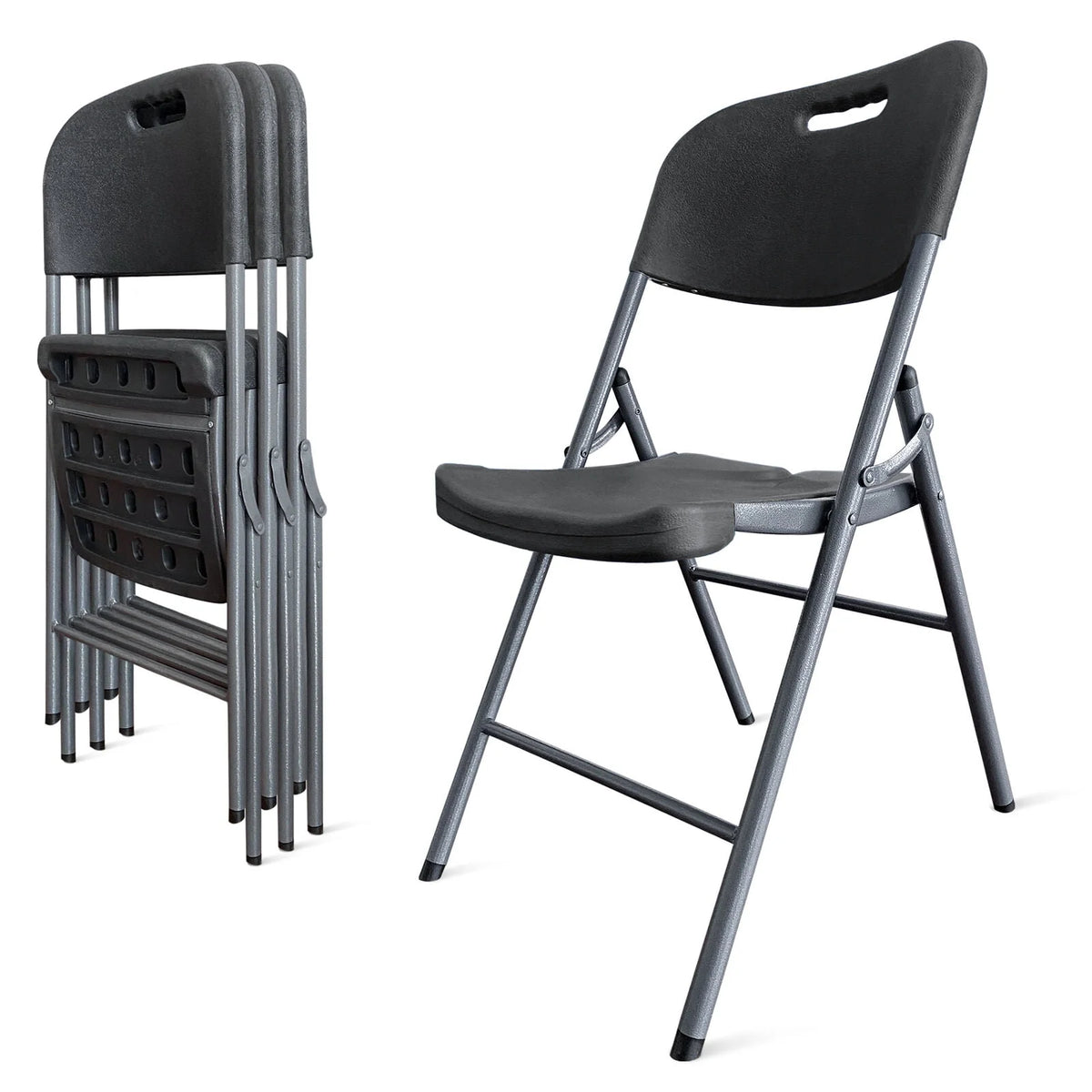 Folding Chairs 4 Pack Plastic Stackable P982