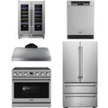 36 Electric Range, Range Hood, Refrigerator, Dishwasher and Wine Cooler H75857