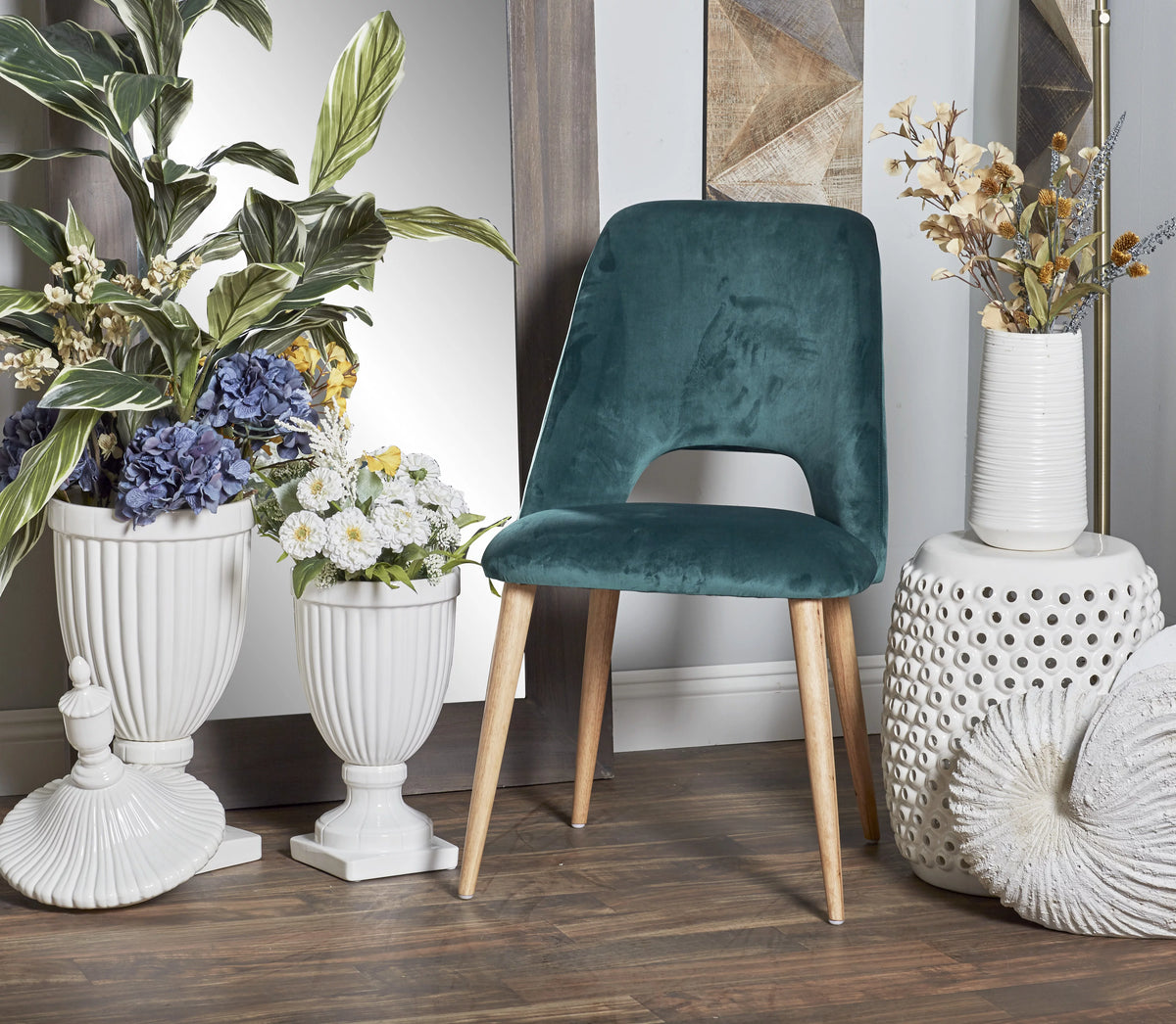Green Wood Dining Chairs N983