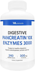 Pancreatin 10X Enzymes 3000mg 240 Vegetable Capsules R949