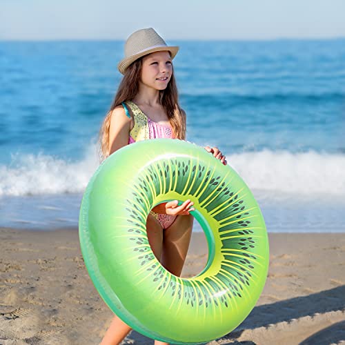 6 Pack Pool Floats Kids Swim Tubes Rings 4 Pack Inflatable Beach Balls B211353