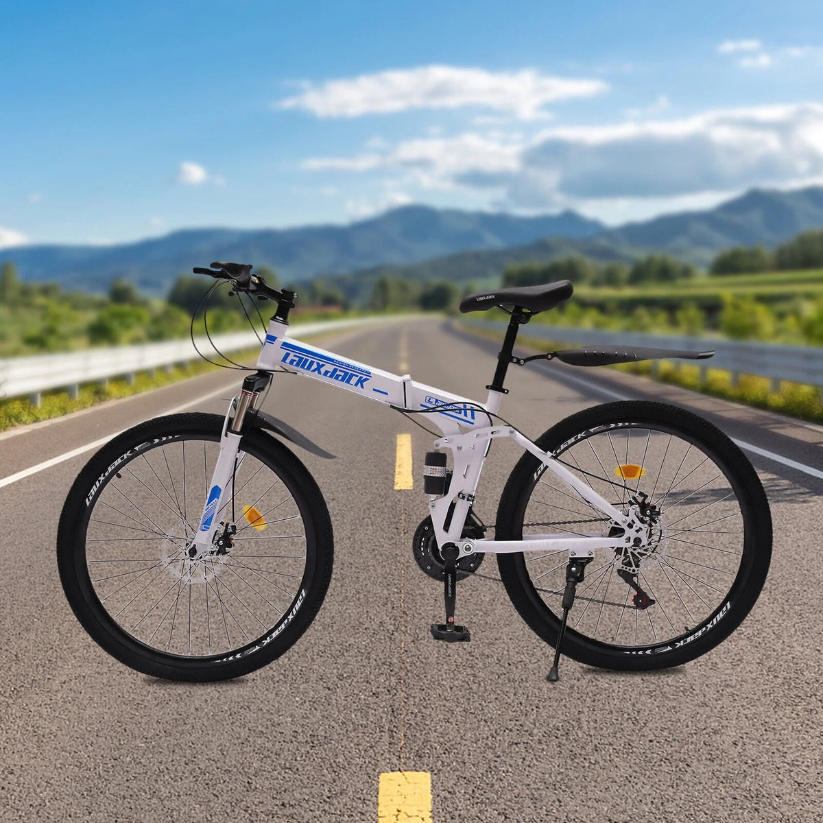 26 inch 21 Speed Full Suspension Folding Mountain Bike T343