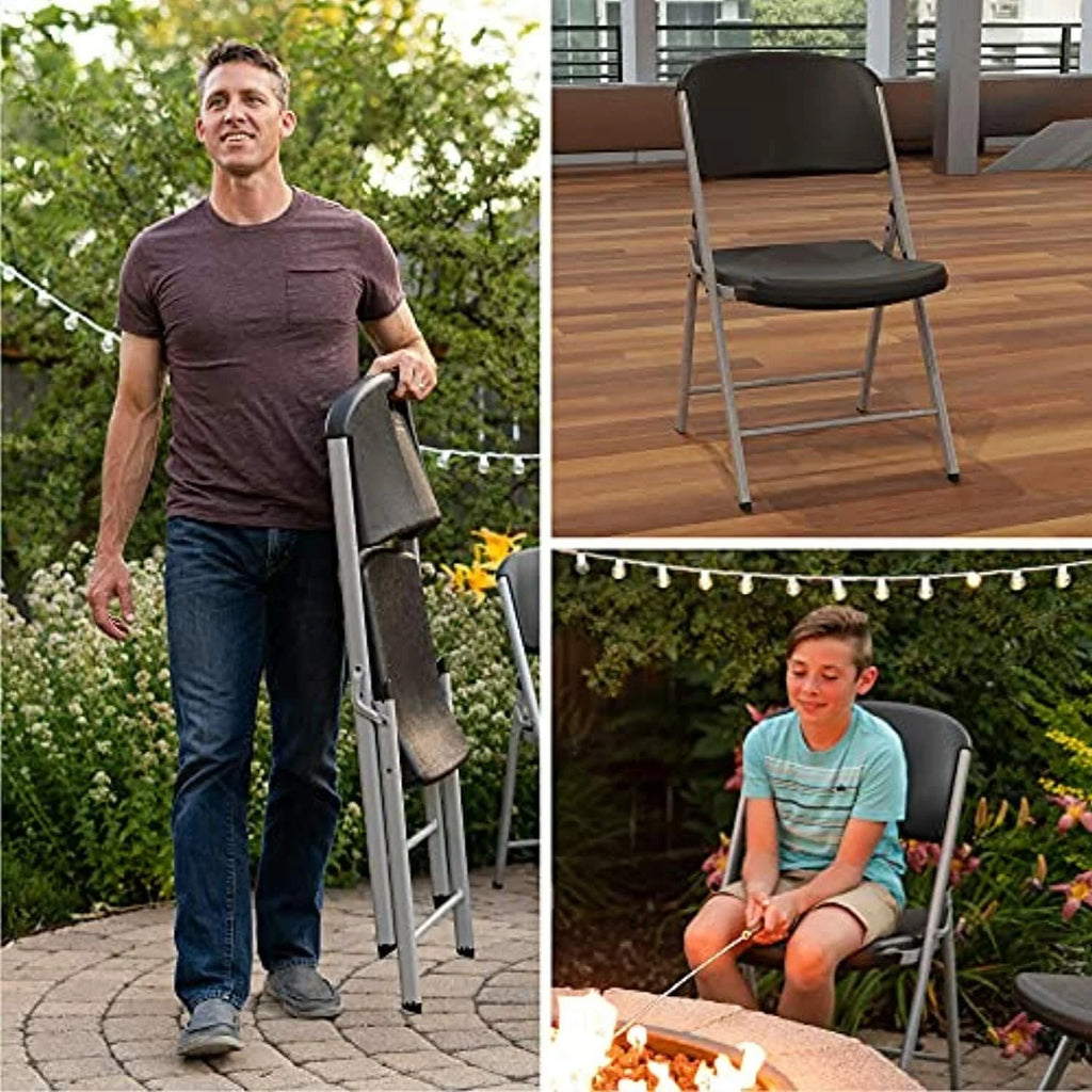 Folding Chairs 4 Pack Plastic Stackable P982