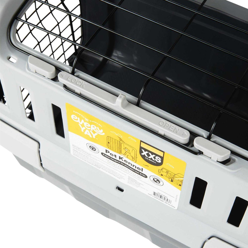 Grey 2-Door Pet Kennel X8101