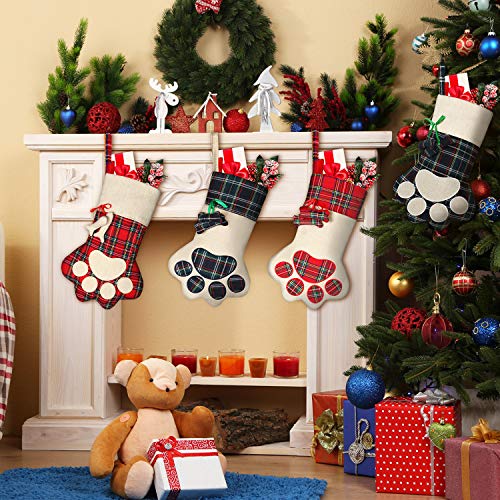 16 Inch Plaid Pet Christmas Stockings E12859