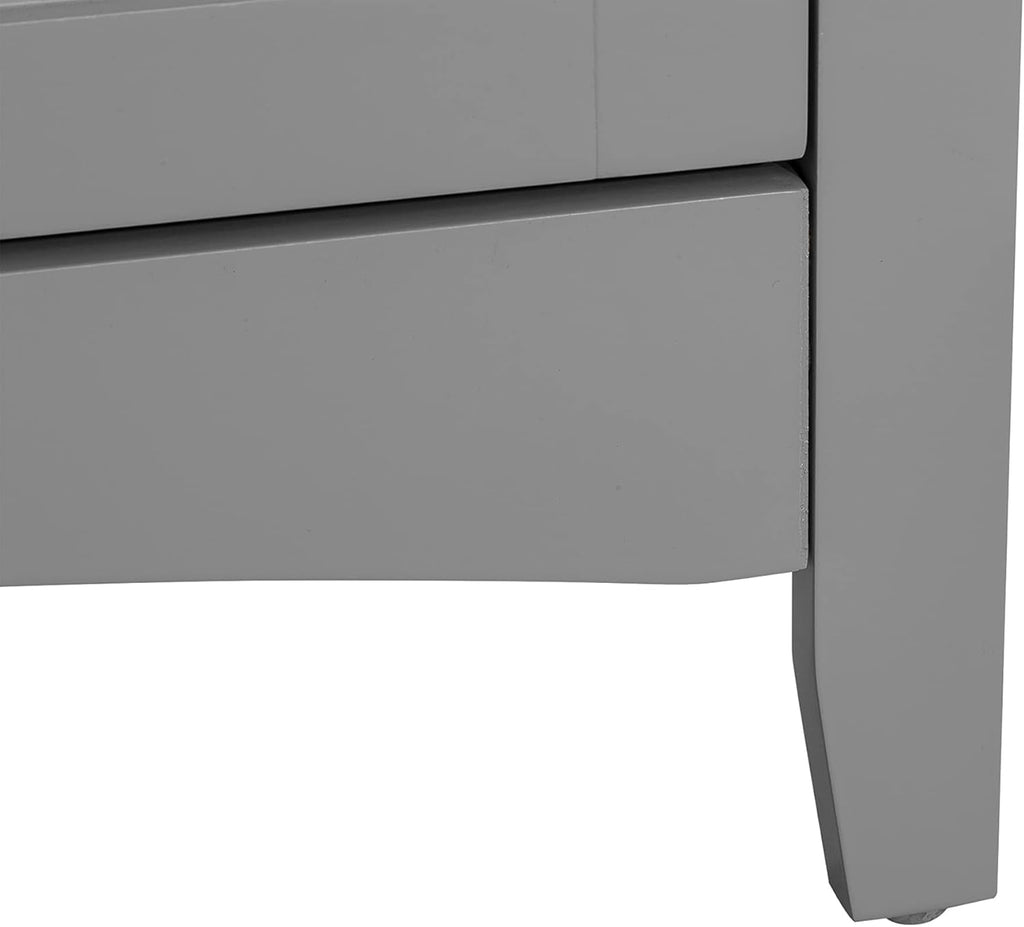 Grey Freestanding Floor Cabinet with 2 Shutter Doors H1854