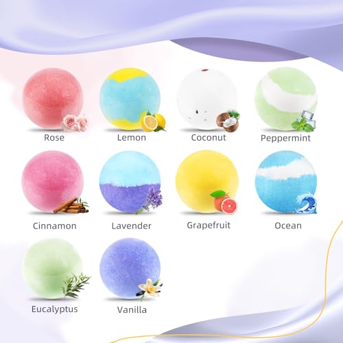 50 PCS Bath Bombs with 10 Scents V826