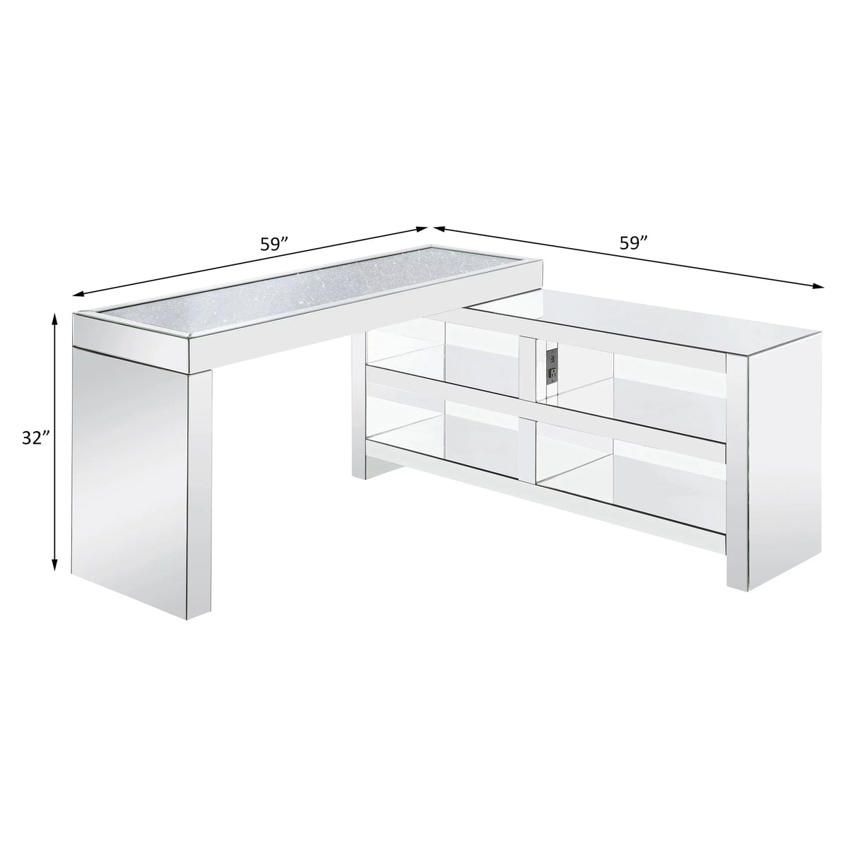 Mirrored Writing Desk A6234