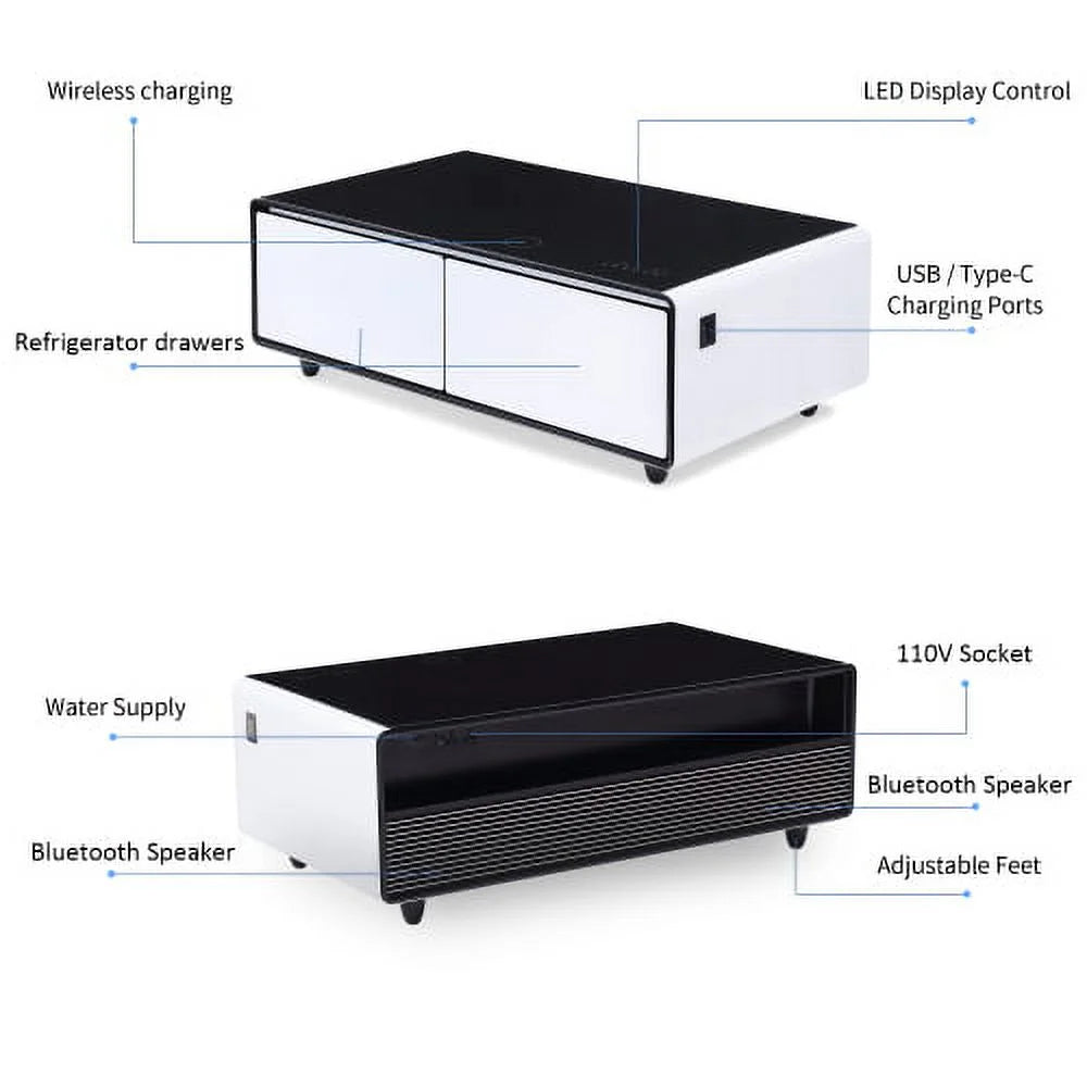 Smart Coffee Table with Built-in Fridge W138