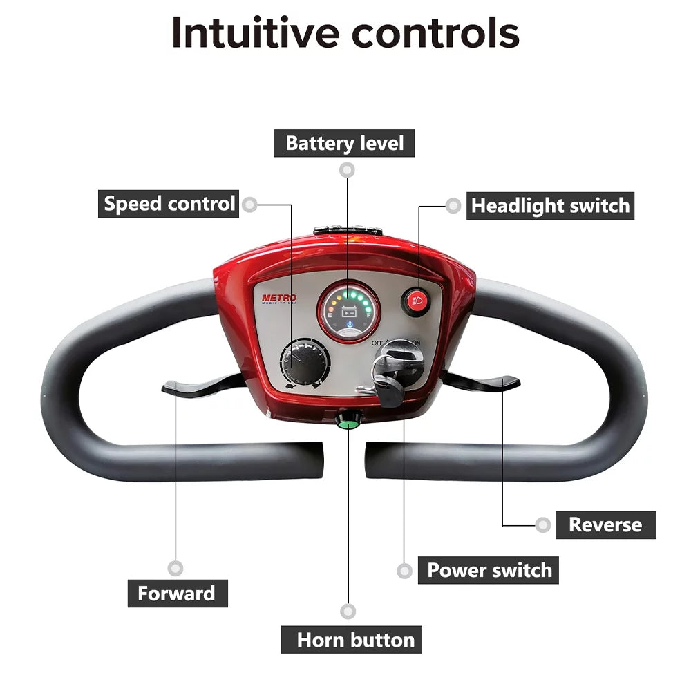 Heavy Duty Electric Mobility Scooter with Detachable Basket K25280