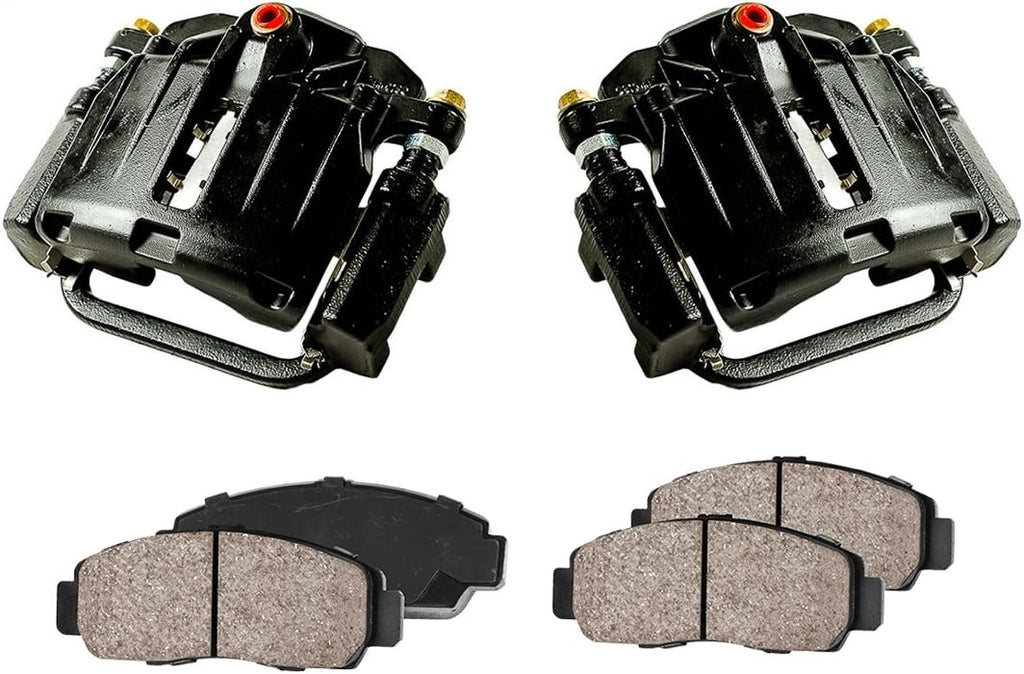 Black Powder Coated Calipers + Ceramic Brake Pads W7193