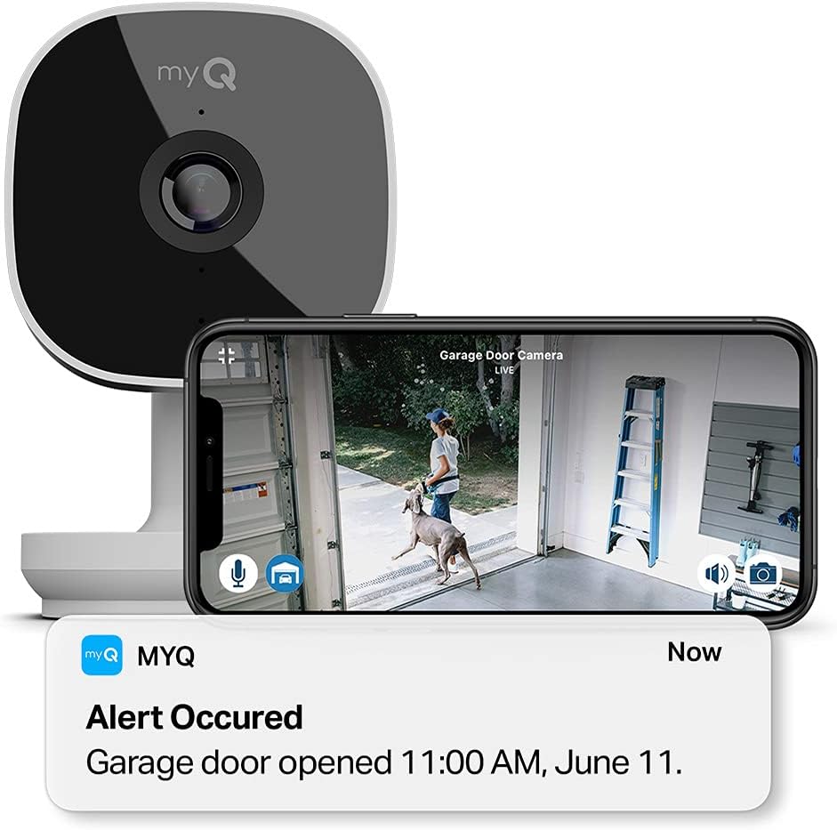 Smart Garage Camera with Two Way Audio, White F475204