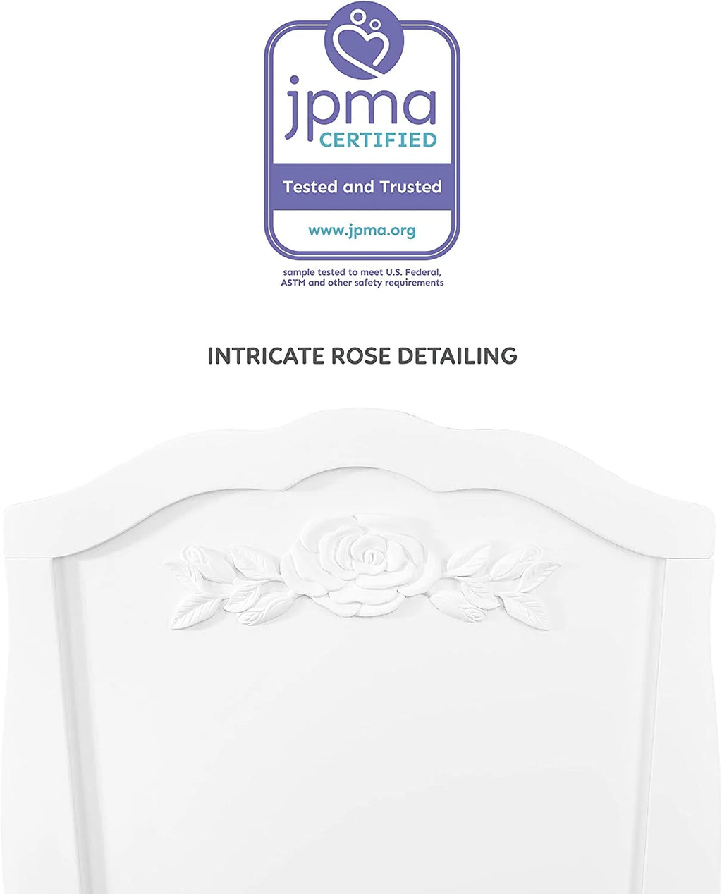 White Pinewood Cradle with Mattress Pad Q1988