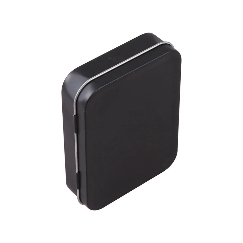 5 PCS Mini Rectangular Tin Storage Boxes with Lids Black V531