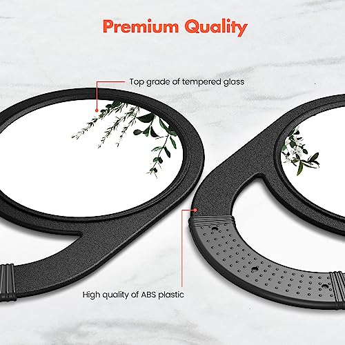 Black Hand Mirror with Handle J8086