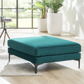 Teal Velvet Ottoman E950610