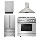 36 Propane Dual Fuel Range, Range Hood, Refrigerator, Dishwasher O538