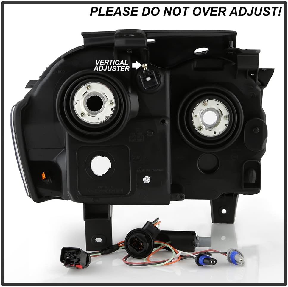 Black Replacement Headlights Driver + Passenger Side J4145