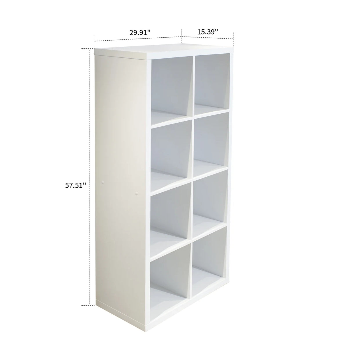 4-tier White Wooden Bookshelf Q2562