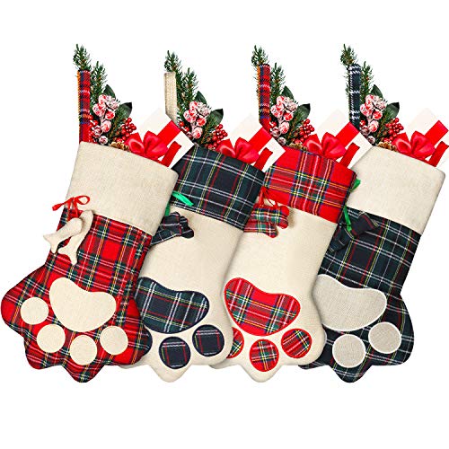 16 Inch Plaid Pet Christmas Stockings E12859
