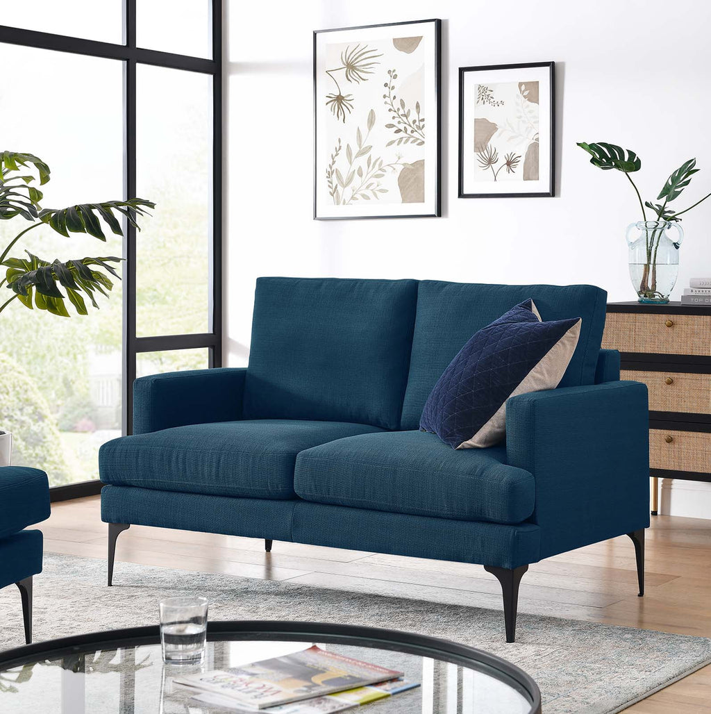 Azure Upholstered Fabric Loveseat H4317