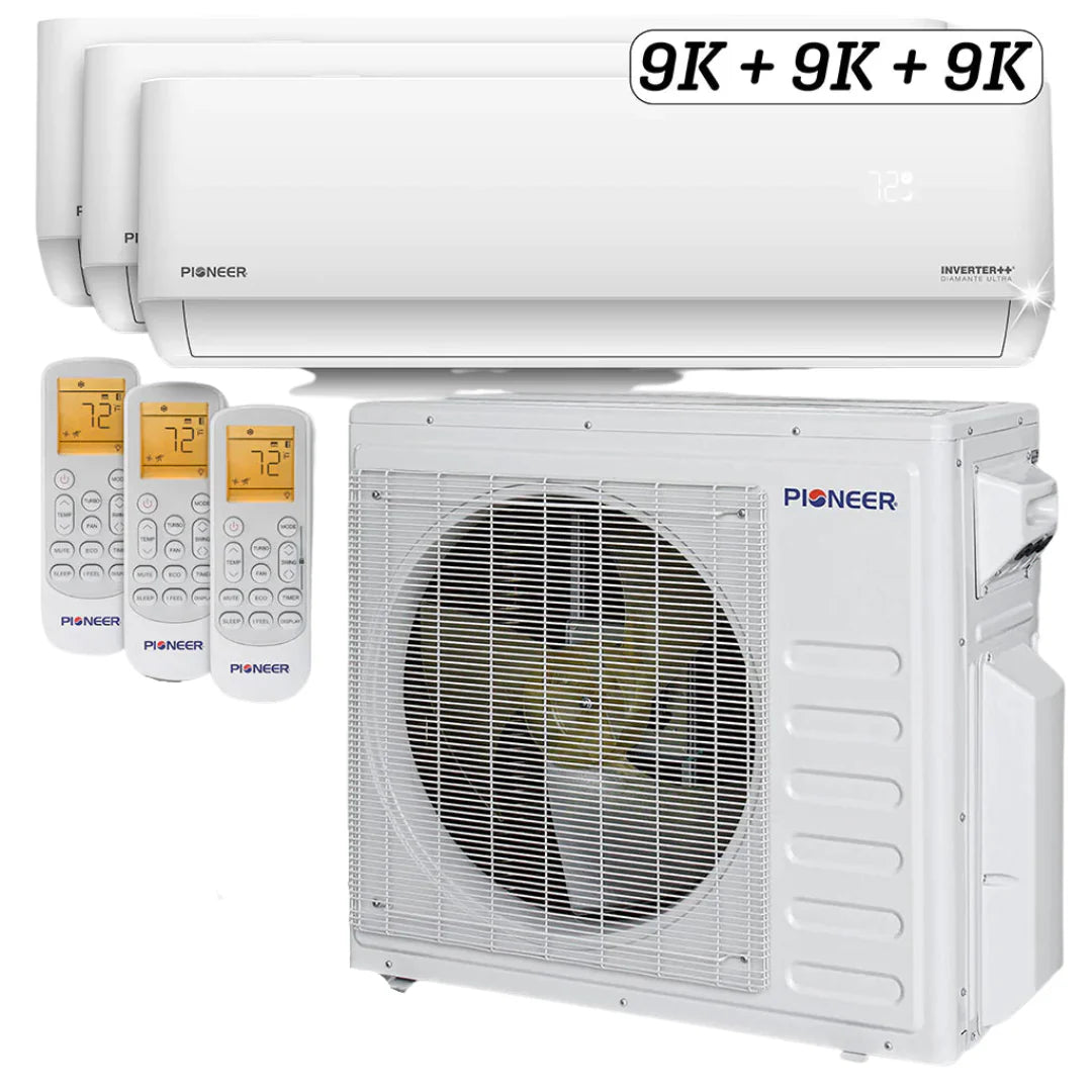 27,000 BTU 3 Zone Ductless Air Conditioner and Heat Pump M53413
