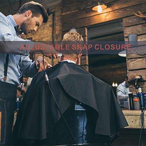 Nylon Barber Cape 64"x56" Waterproof Black V20834