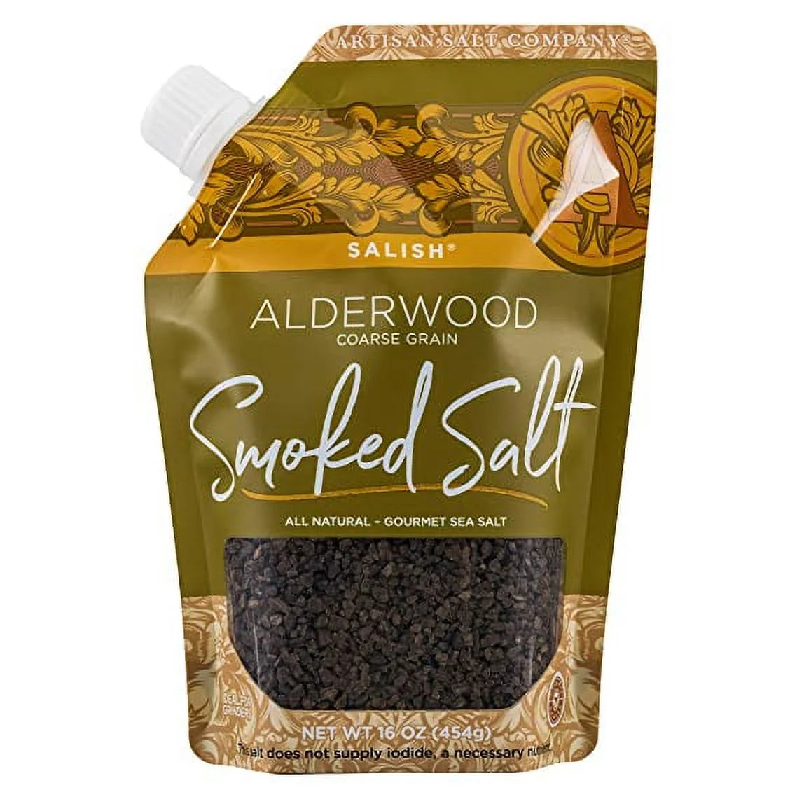 Smoked Sea Salt, Coarse Grain, 16 Ounce G866225